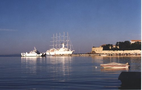 Cruiser Ship And Ferry Boat